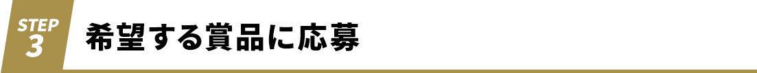 希望する賞品に応募